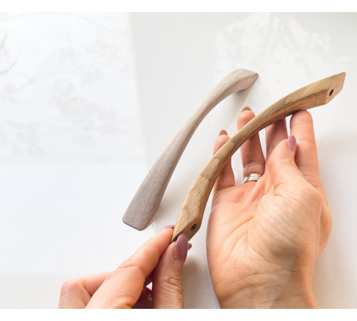 Ручка-скоба «Morf» из дуба — 200–390 мм, сечение 20×30 мм, крепление на 2 винта | Российское производство