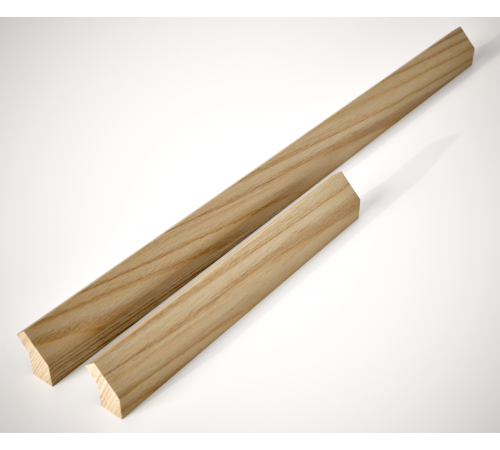Ручка накладная Aura из ясеня — длина 160-400 мм (до 1000 мм), аналог IKEA, с футорками