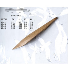 Мебельная накладная ручка Fortuna из бука, 80–400 мм