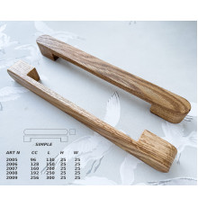 Ручка-профиль «SIMPLE» из дуба — 130-300 мм, сечение 15×35 мм, Россия